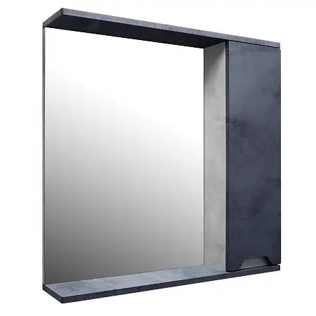 Зеркало-шкаф Loranto Florena 70 700х135х600 правый, темный бетон (CS00090037)