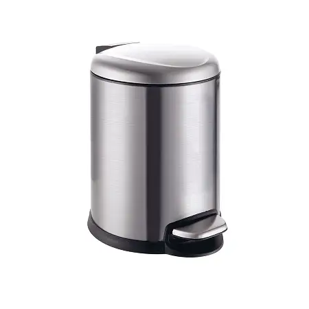  Мусорное ведро Azario 3 л., с плавным закрыванием, с педалью, матовый хром (AZ-301N-3L)
