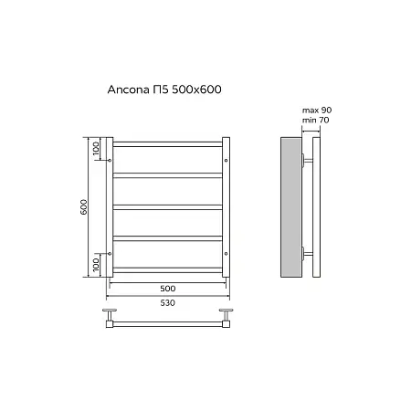 ANCONA  500х600  водяной 5 кв