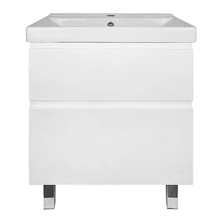 Комплект Тумба Azario Мила 60Н 600х475х860 напольная, с раковиной Tempo 60, белый матовый (CS00091364)