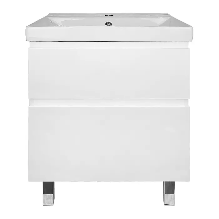 Комплект Тумба Azario Мила 60Н 600х475х860 напольная, с раковиной Tempo 60, белый матовый (CS00091364)