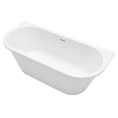 Ванна акриловая Azario Элькон 1700x750x580 пристенная, в комплекте с сифоном и металлической рамой (ELC17075)
