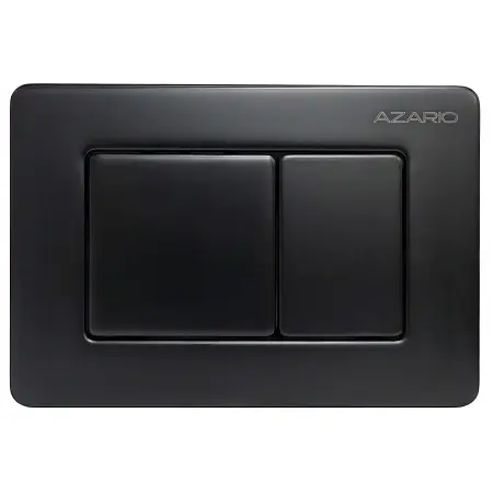 Кнопка смыва AZARIO NEW-TS механическая, двойной смыв, квадратные кнопки, нержавеющая сталь 304, черный (AZ-SS-003-B)