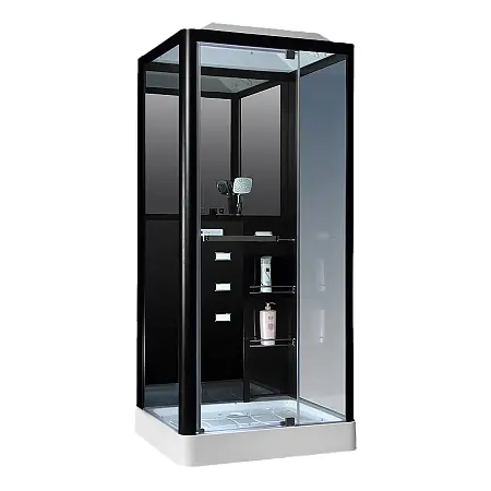 Душевая кабина Loranto CS 126-3A R 90*100*235 правосторонняя, прозрачное стекло 6 мм., профиль черный (00054488)