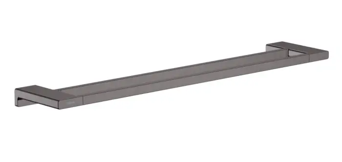 Полотенцедержатель двойной Hansgrohe AddStoris 648 мм, шлифованный чёрный хром (41743340)