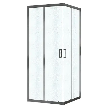 Душевое ограждение Azario Париж 1000х1000х1950 стекло "Шиншилла" 5 мм, профиль графит матовый (AZ-R06-100-MGR-CHC)